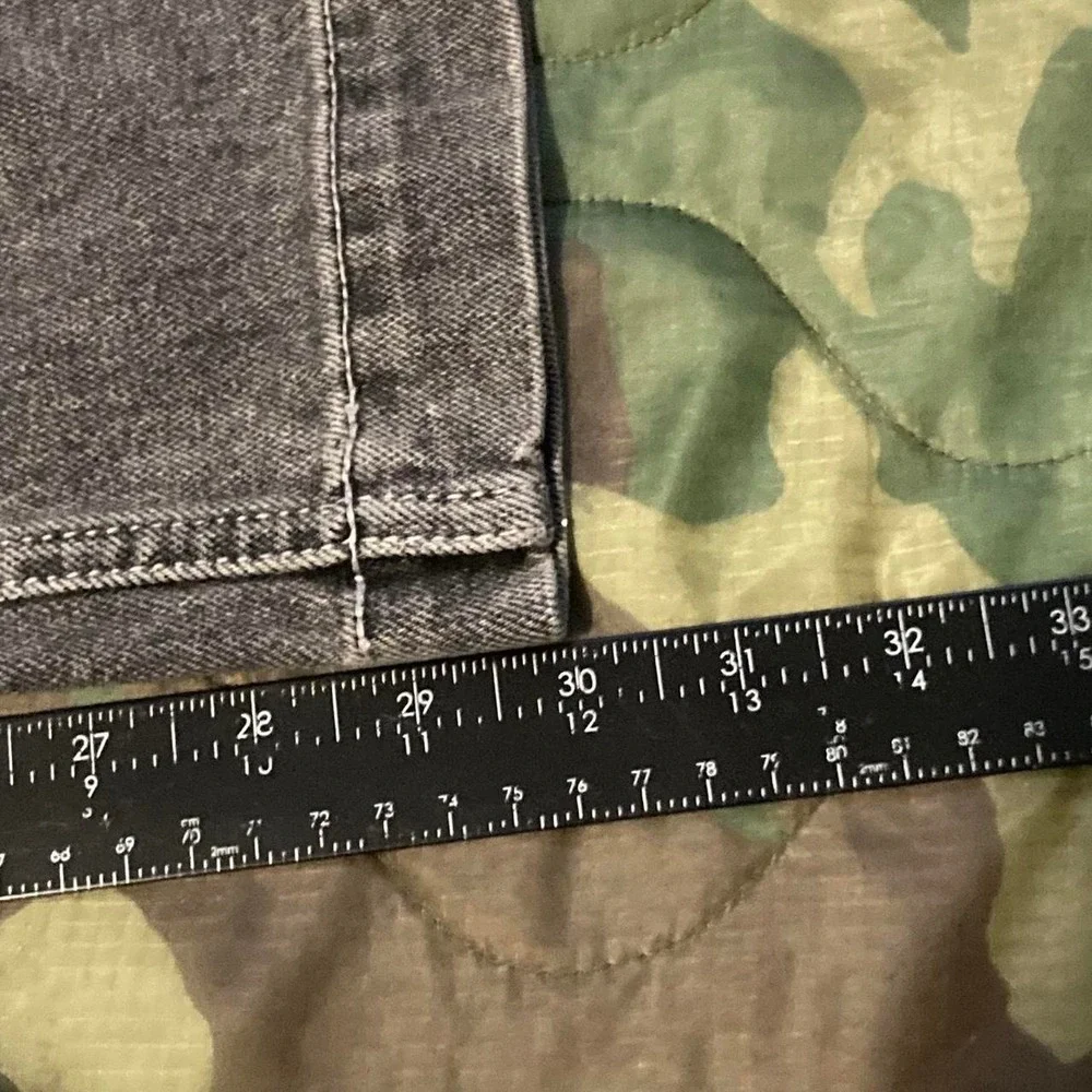 Hollister Super baggy grey wide leg carpenter jeans y2k skater Men's 34/30